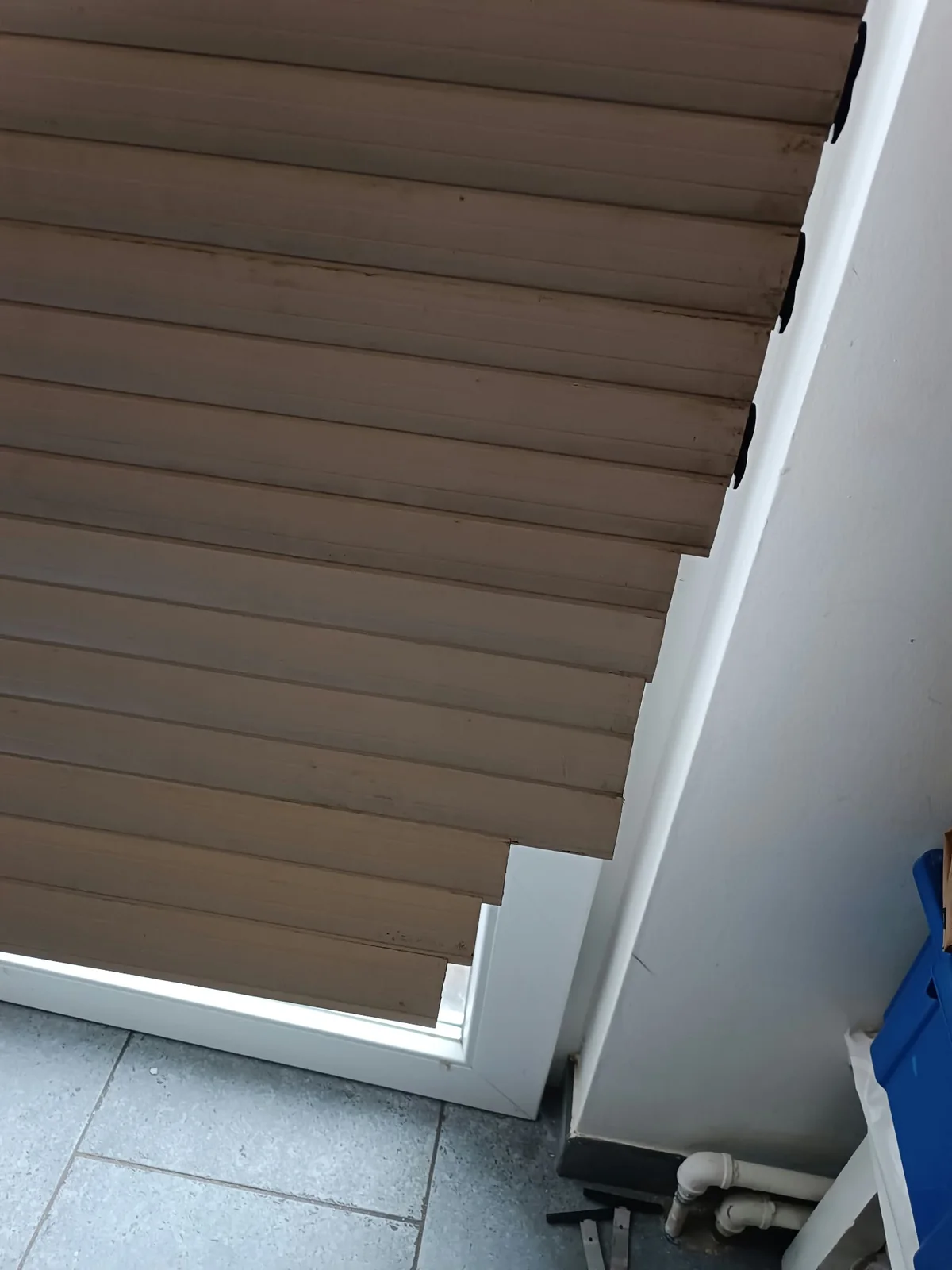 Vue intérieure du tablier de volet